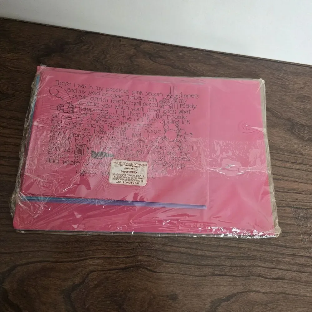 Vintage 1984 Current Stationery It's A Long Story 24 Paper Sheets 12 Envelopes